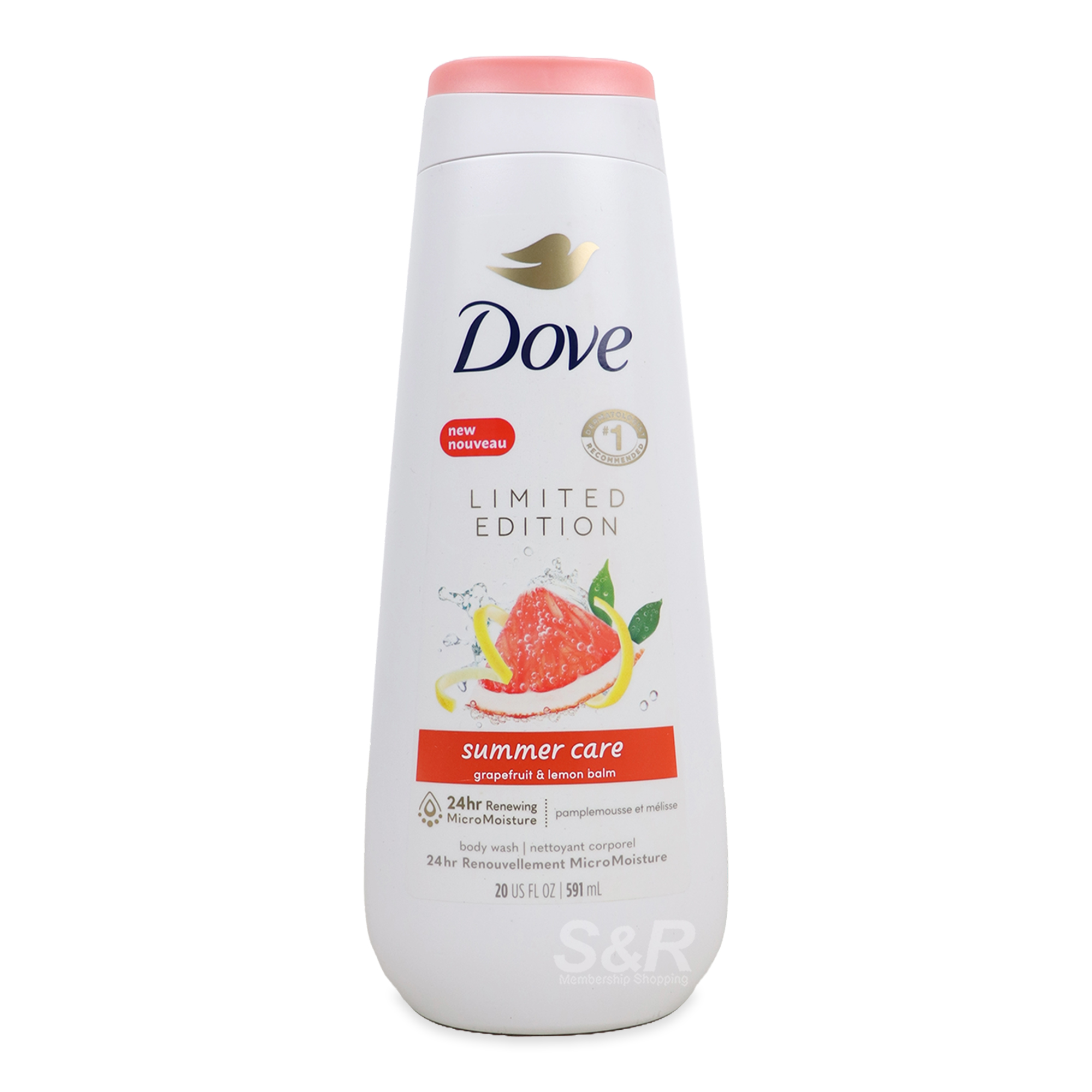 Dove Grapefruit and Lemon Balm Body Wash 591mL Dove Grapefruit and Lemon Balm Body Wash 591mL